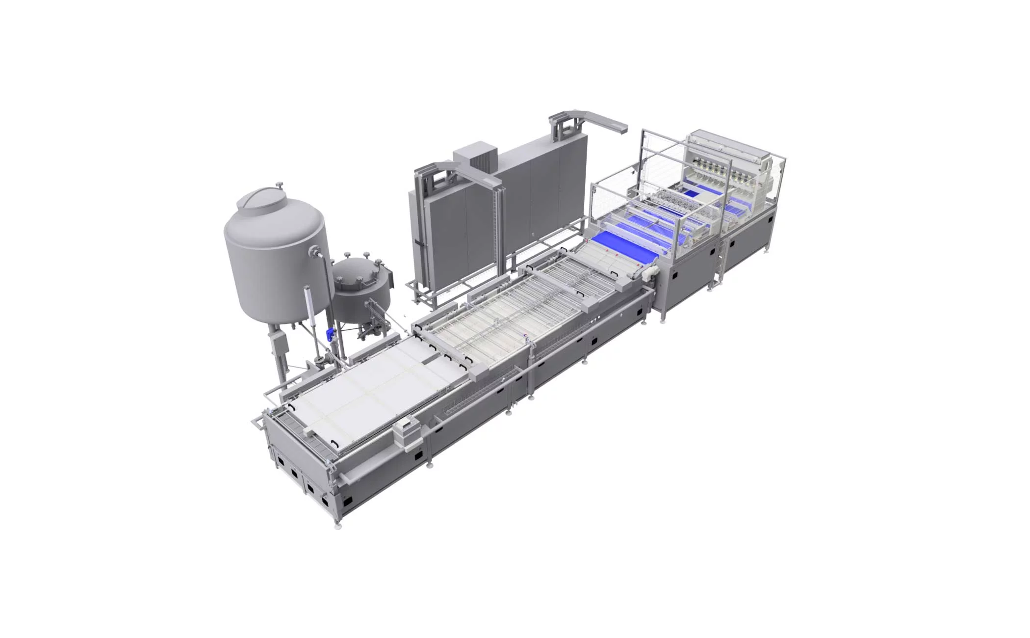 Industrial continuous submerge fryer IDA 1100-40